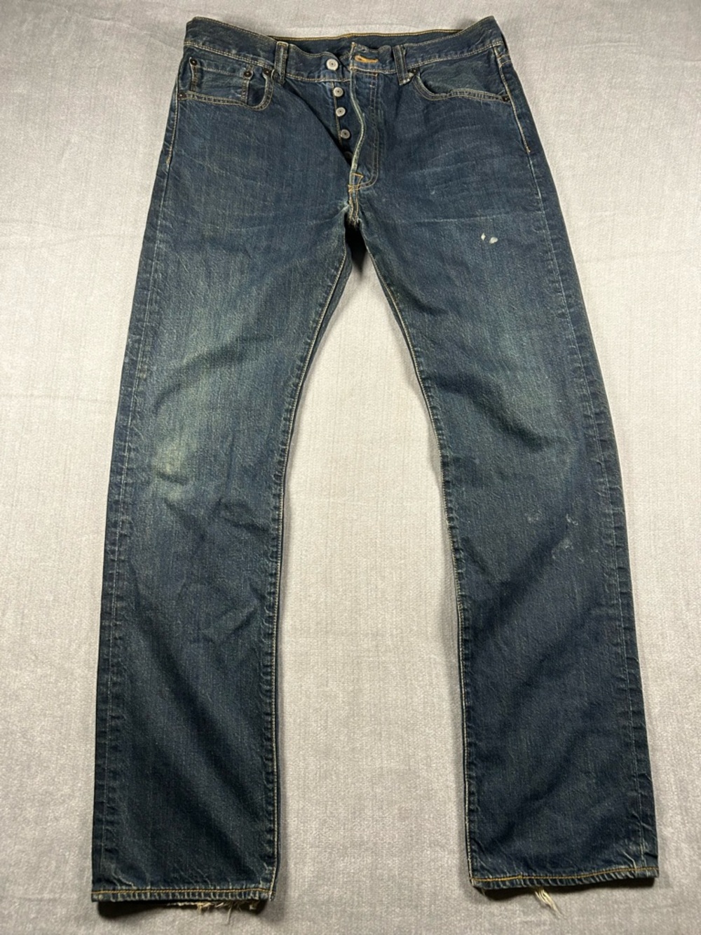 Levi's 501 Vintage Wash Straight-Leg Jeans in Dark Blue W33 L32